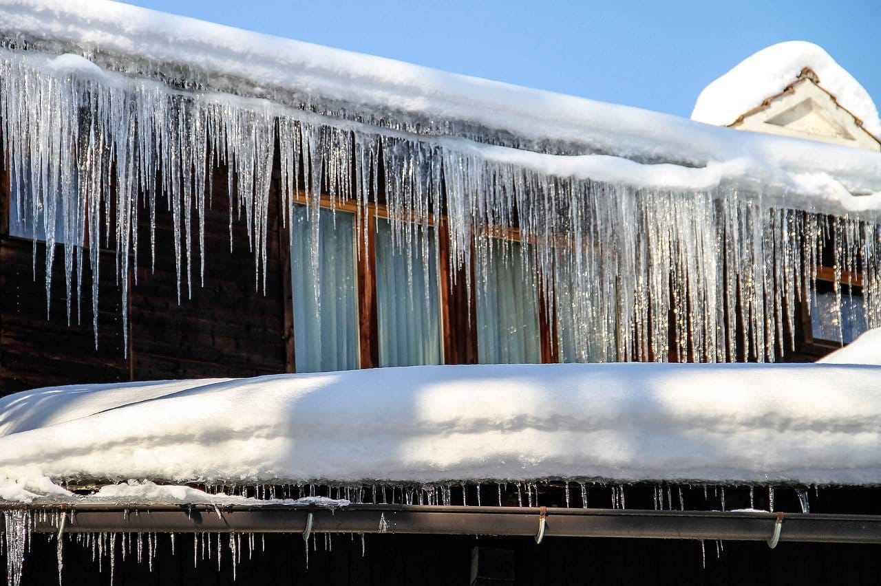 snow on the roof